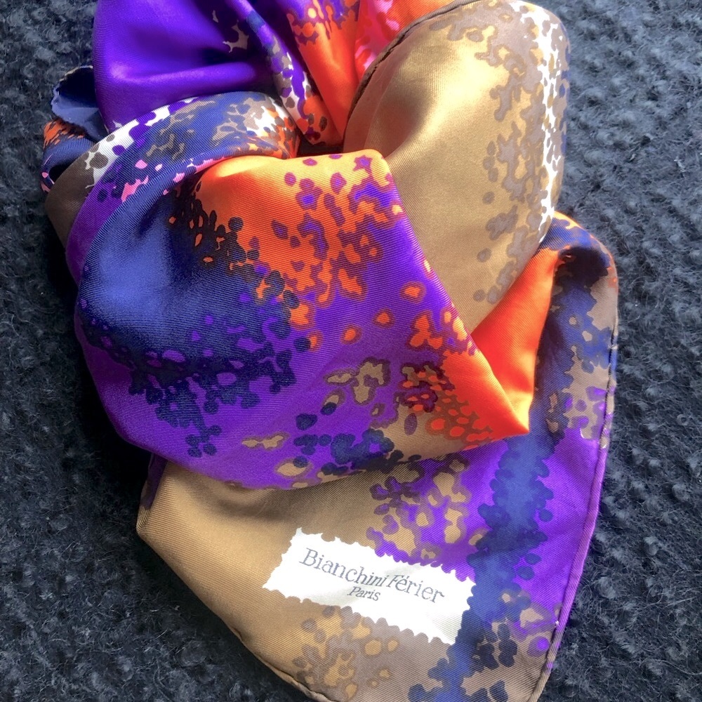 Bianchini Ferier silk scarf 30” x 30”